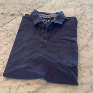 Izod slub cotton navy short sleeve polo shirt Men’s XL